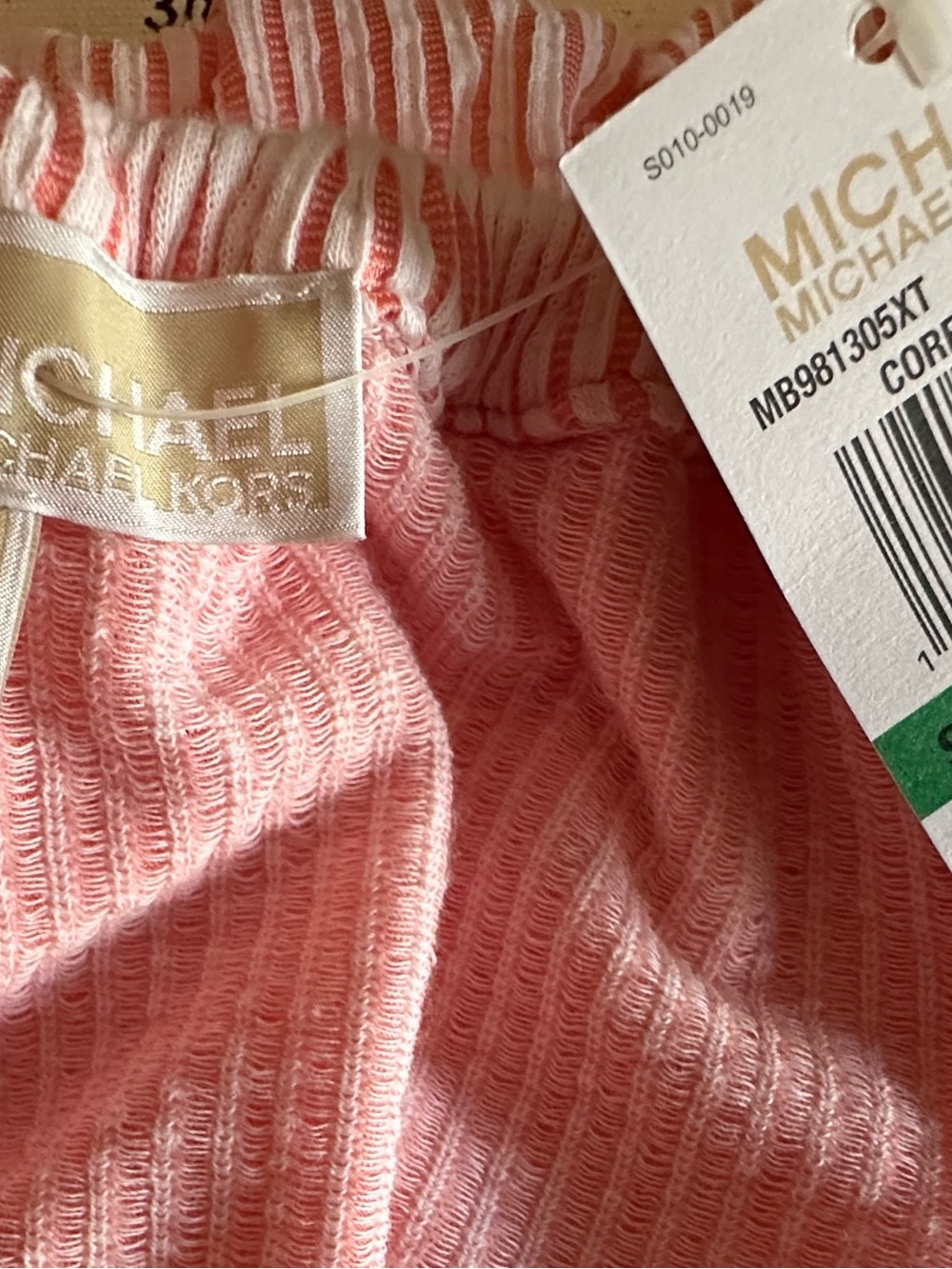 Michael Kors Lg dress w/elastic neck/waist & pockets. NWT P2P 19 1/2”-21 1/2” - Picture 7 of 8